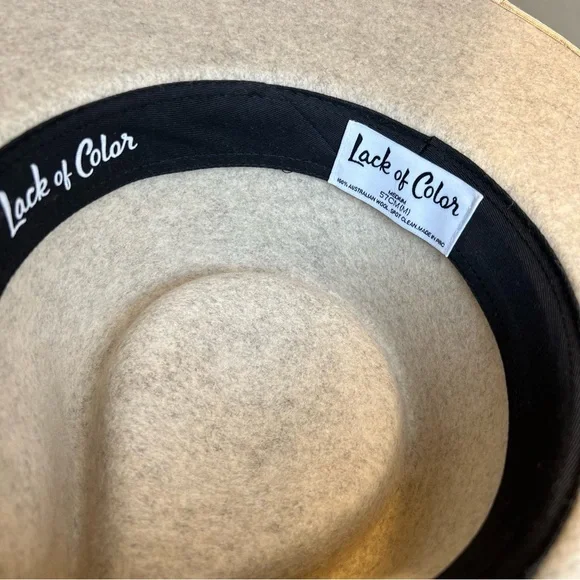 Lack of Color Carlo Rancher Grey Ivory Speckled Wool Hat size MEDIUM 57 CM - Picture 10 of 15